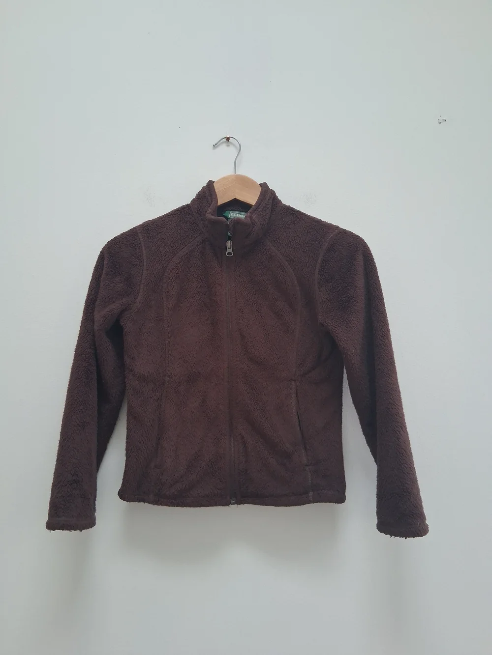 L.L.Bean Kid's Plush Full-Zip Fleece Jacket Chocolate Brown Size 8 Casual Fall